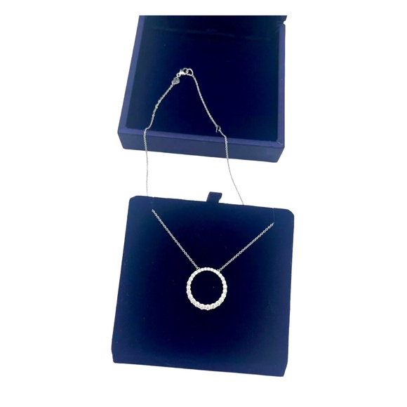 HEARTS ON FIRE 18k White Gold Chain, 1.05 CTW, Diamond Pendant Necklace, PERFECT - Picture 4 of 11